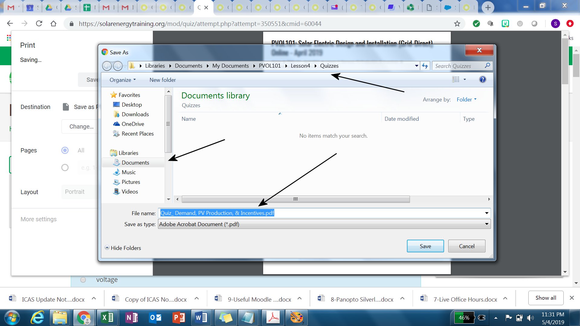 Navigate to Save Location and File Name